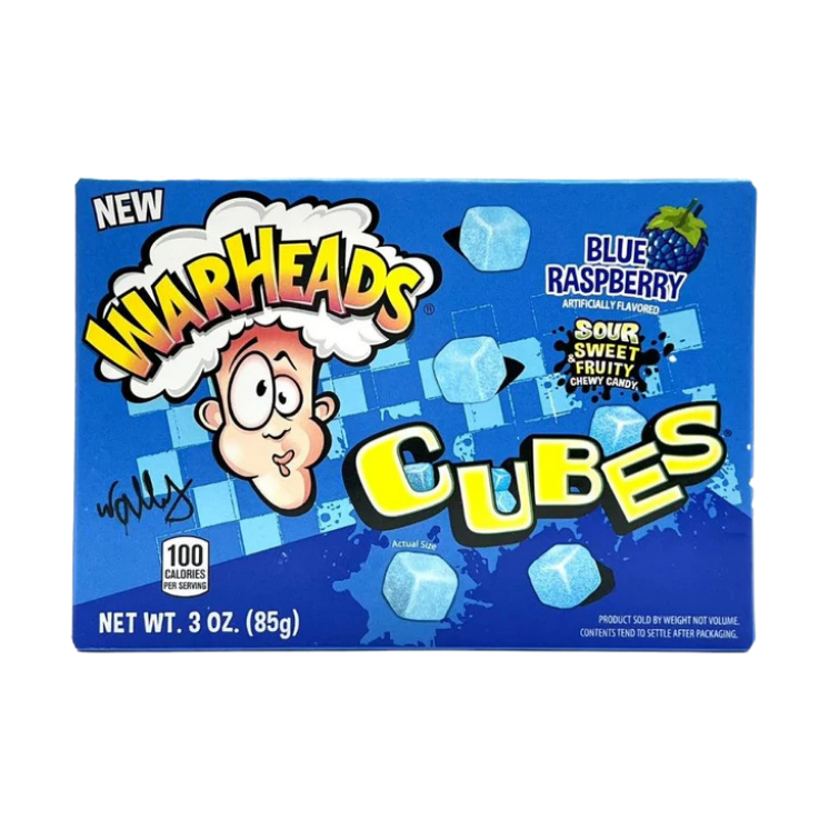 Warheads Blue Rasperry Cubes